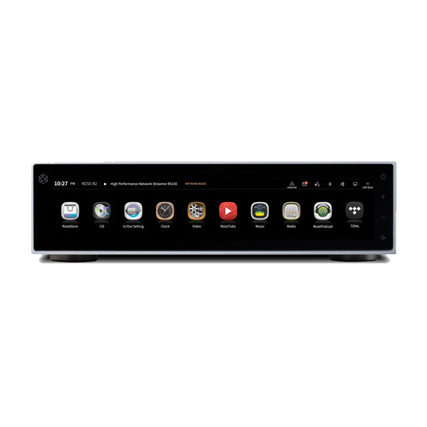 HIFIROSE RS150B REFERENCE HIFI NETWORK STREAMER - HiFiRose is a HiFi Media Player brand that offers media player: Integrated Amplifier, Network Streamer, CD Drive... Get the best deal at vinylsound.ca for HiFiRose Integrated Amplifier, HiFiRose Network Streamer, HiFiRose CD Drive...