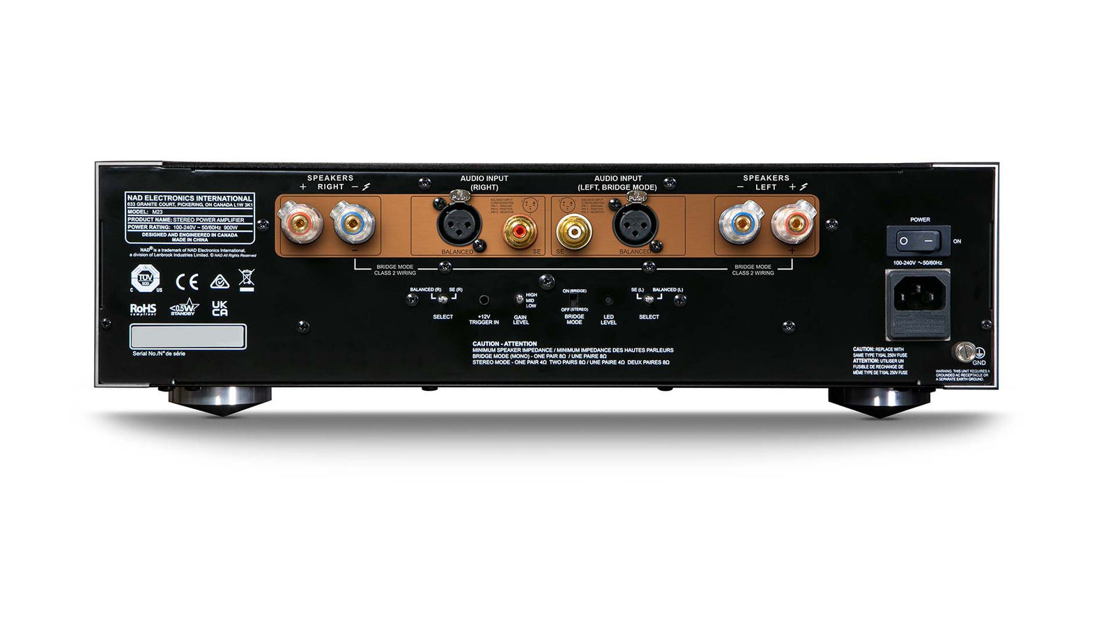 NAD M23 MASTER SERIES STEREO POWER AMPLIFIER - Best price on all NAD Electronics High Performance Hi-Fi and Home Theatre at Vinyl Sound, music and hi-fi apps including AV receivers, Music Streamers, Amplifiers models C 399 - C 700 - M10 V2 - C 316BEE V2 - C 368 - D 3045..., NAD Electronics Audio/Video components for Home Theatre products, Integrated Amplifiers C 700 NEW BluOS Streaming Amplifiers, NAD Electronics Masters Series…