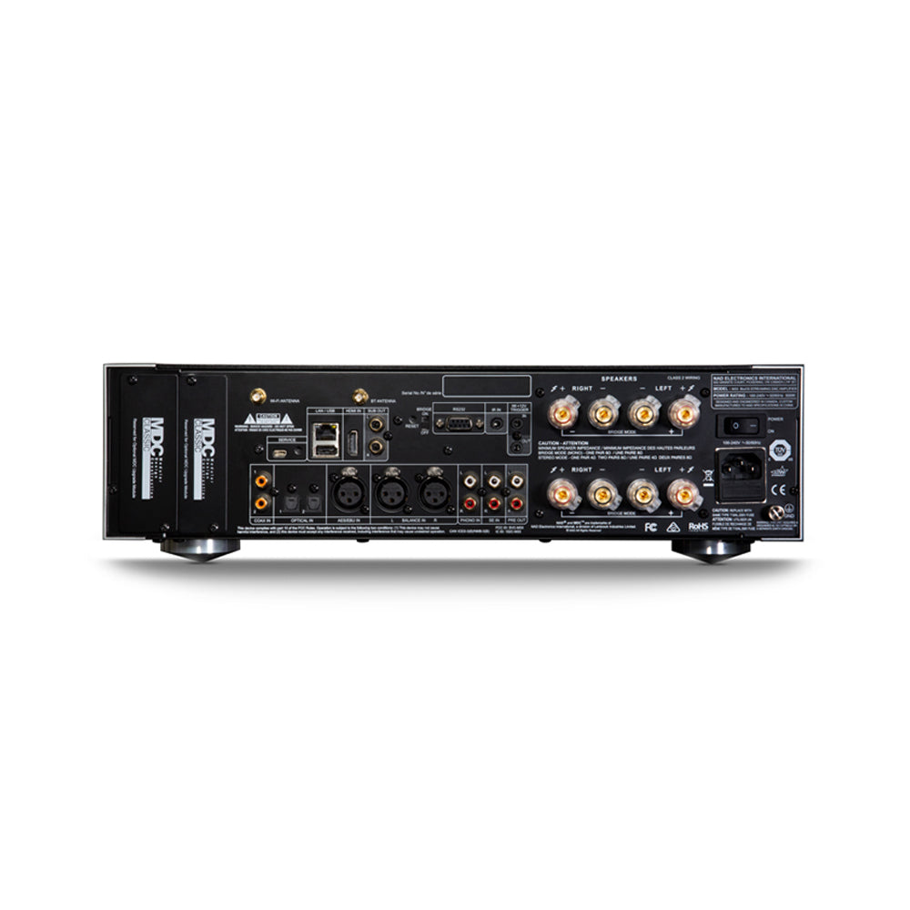 NAD M33 BLUOS STREAMING DAC AMPLIFIER - Best price on all NAD Electronics High Performance Hi-Fi and Home Theatre at Vinyl Sound, music and hi-fi apps including AV receivers, Music Streamers, Turntables, Amplifiers models C 399 - C 700 - M10 V2 - C 316BEE V2 - C 368 - D 3045..., NAD Electronics Audio/Video components for Home Theatre products, Integrated Amplifiers C 700 NEW BluOS Streaming Amplifiers, NAD Electronics Masters Series…