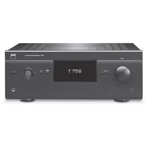 NAD T 758 V3i AV RECEIVER - Best price on all NAD Electronics High Performance Hi-Fi and Home Theatre at Vinyl Sound, music and hi-fi apps including AV receivers, Music Streamers, Amplifiers models C 399 - C 700 - M10 V2 - C 316BEE V2 - C 368 - D 3045..., NAD Electronics Audio/Video components for Home Theatre products, Integrated Amplifiers C 700 NEW BluOS Streaming Amplifiers, NAD Electronics Masters Series…