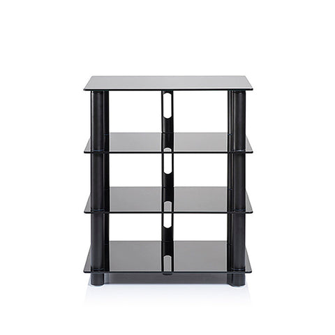 Norstone Esse 43 Inch AV Rack With 3 Black Glass Shelves