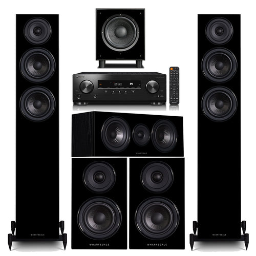 Pioneer VSX-834 7.2-Ch Virtual Bluetooth AV Receiver | Wharfedale Speaker Bundle | Home Theater System