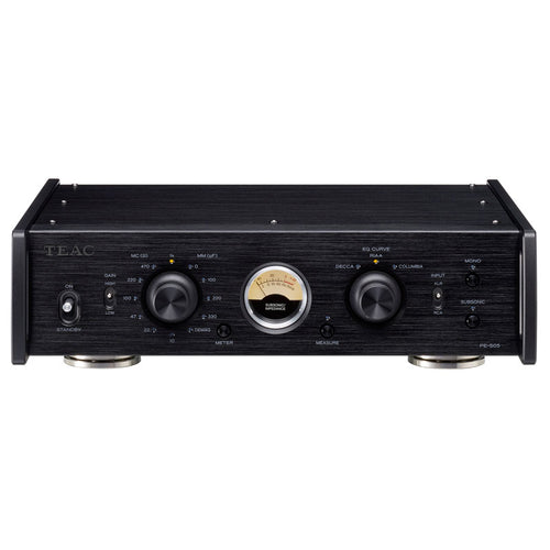 The PE-505 Phono Amplifier employs a fully-balanced circuit design throughout all stages that amplifies, equalizes, and maintains signal purity of even the most extremely faint audio signals picked up by a cartridge... Get the best price on all TEAC products: TEAC PE-505 - TEAC UD-505-X - TEAC Turntable - TEAC Amplifier - TEAC Headphone Amplifier - TEAC Integrated Amplifier- TEAC Network Audio Player - TEAC Power Amplifier - TEAC CD Player - TEAC Cassette Deck - PD301X - NT505X - UD505X - UD701N...
