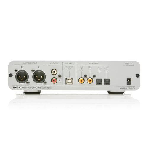 MUSICAL FIDELITY MX-DAC - DAC - Musical Fidelity produces high-end audio equipment from Phono Stage, DAC, Streamer, Headphone Amplifier, Integrated Amplifier, CD Player, Preamp, Musical Fidelity V90, Musical Fidelity MX, M6 Series, M8 Series, M3 Series to Power amplifier range offers high power for a fully committed performance available at Vinyl Sound.