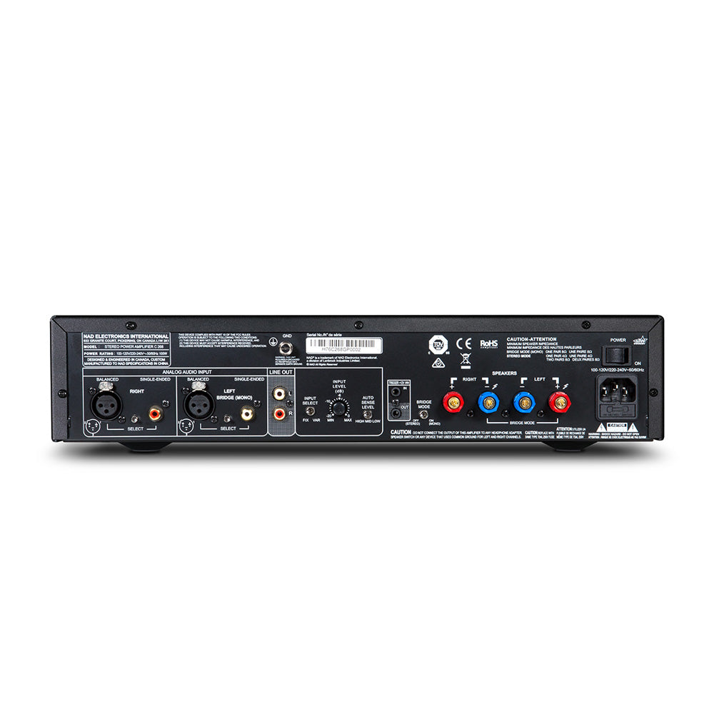 NAD C 268 POWER AMPLIFIER - Best price on all NAD Electronics High Performance Hi-Fi and Home Theatre at Vinyl Sound, music and hi-fi apps including AV receivers, Music Streamers, Amplifiers models C 399 - C 700 - M10 V2 - C 316BEE V2 - C 368 - D 3045..., NAD Electronics Audio/Video components for Home Theatre products, Integrated Amplifiers C 700 NEW BluOS Streaming Amplifiers, NAD Electronics Masters Series…