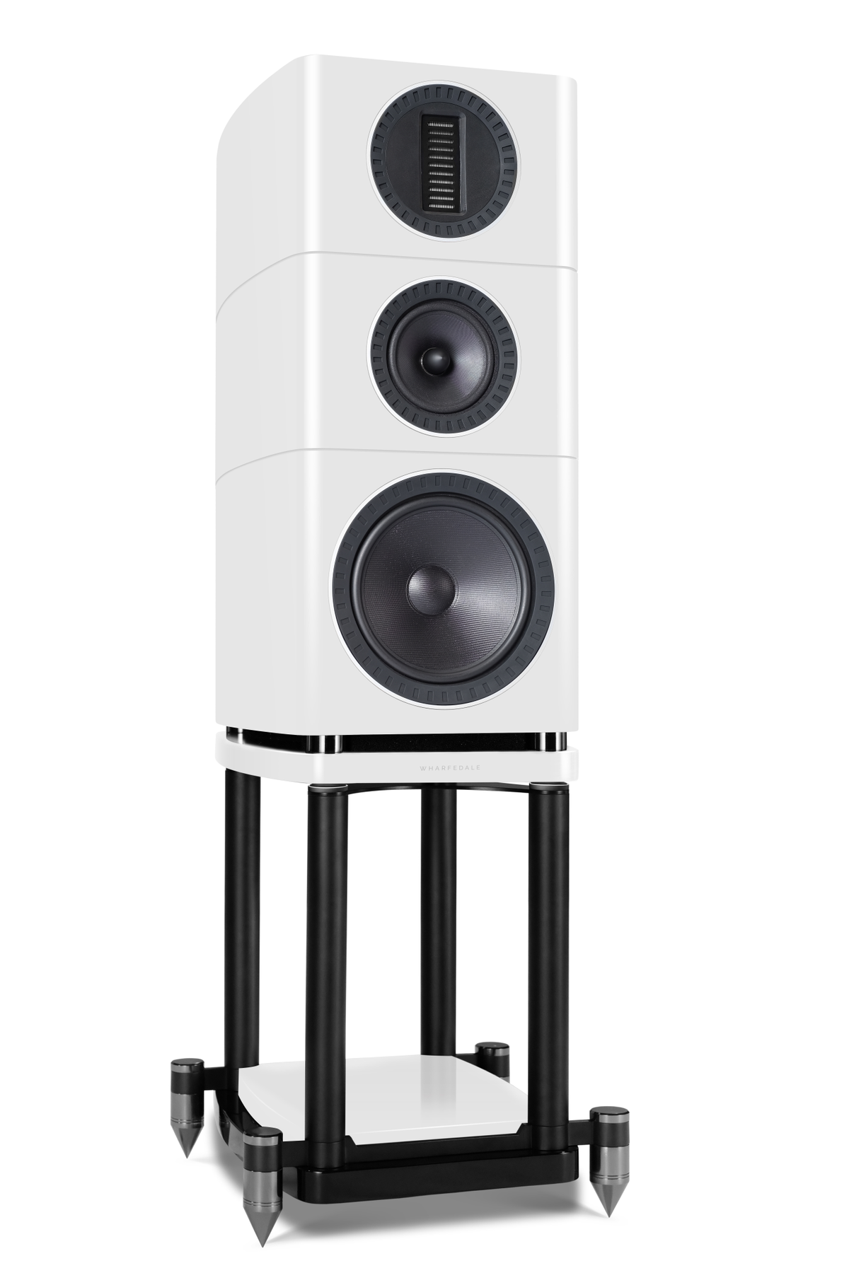 This elegant speaker stand is custom-designed to place a Wharfedale Elysian 2 speaker at the ideal listening height. Outrigger feet with carpet spikes provide added stability to help your speaker sound its best.