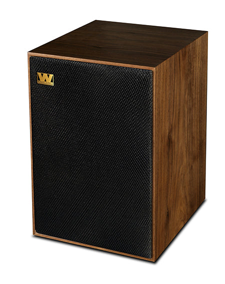 Denton 85th Anniversary is a two-way speaker in the classic bookshelf tradition, beautifully hand veneered in Mahogany by Wharfedale cabinet makers with an inset front baffle and traditional Tungsten cloth grille.