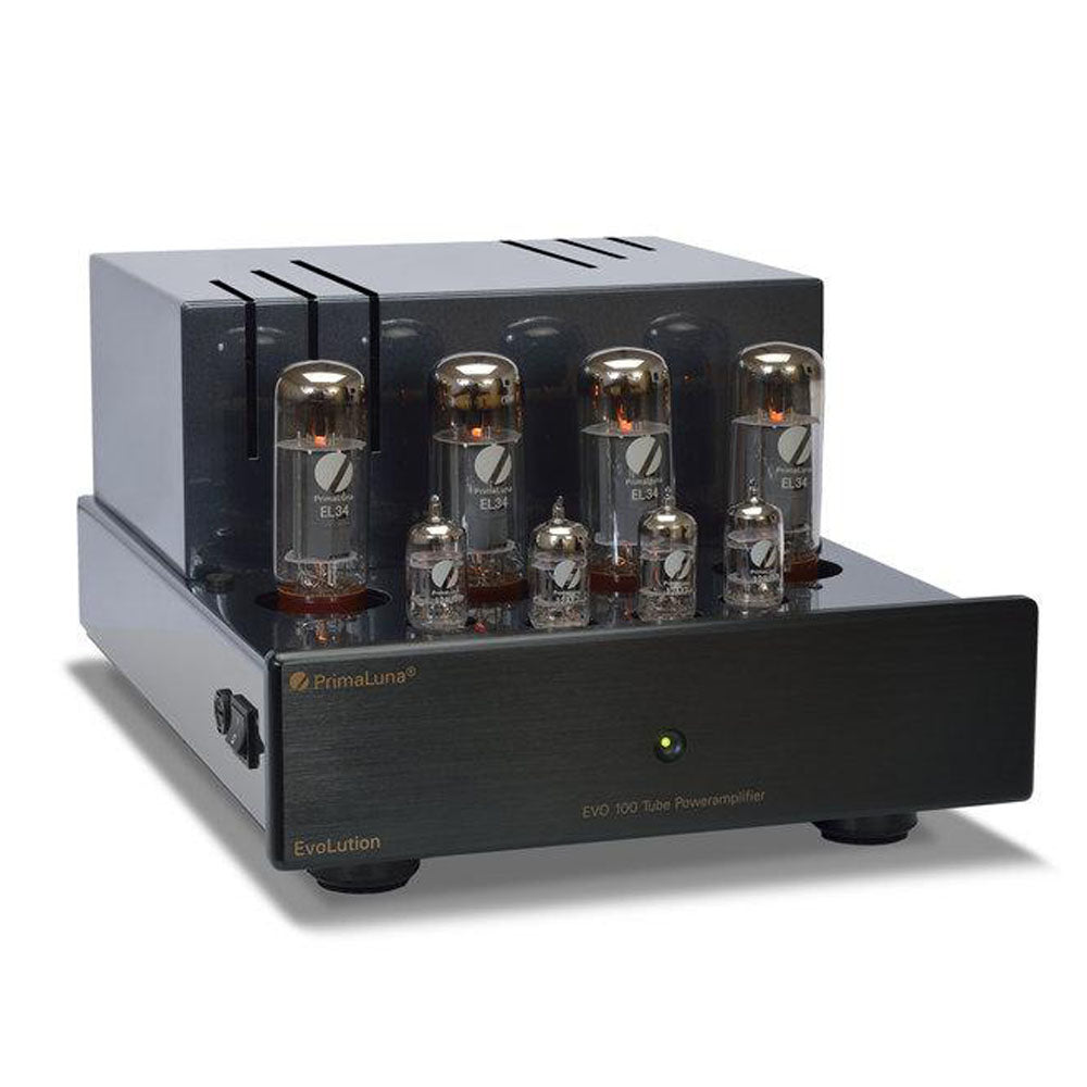PRIMALUNA EVO 100 TUBE POWER AMPLIFIER - Discover the high quality music at a very best price at Vinyl Sound. Check out the Integrated Amplifiers: PrimaLuna EVO 300, Primaluna evo 100, Primaluna evo 200, The Power Amplifiers: Primaluna evo 400, PrimaLuna Evo 30, Primaluna evo 100, The Preamplifiers: Primaluna evo 100, Primaluna evo 300, Tube-Hybrid Integrated, the PrimaLuna transformers...