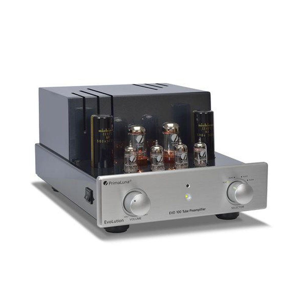 PRIMALUNA EVO 100 TUBE PREAMPLIFIER - Discover the high quality music at a very best price at Vinyl Sound. Check out the Integrated Amplifiers: PrimaLuna EVO 300, Primaluna evo 100, Primaluna evo 200, The Power Amplifiers: Primaluna evo 400, PrimaLuna Evo 30, Primaluna evo 100, The Preamplifiers: Primaluna evo 100, Primaluna evo 300, Tube-Hybrid Integrated, the PrimaLuna transformers...