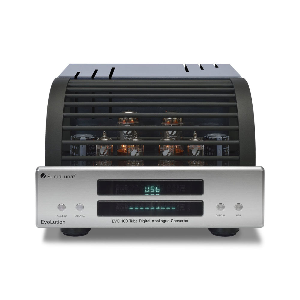 PRIMALUNA EVO100 TUBE DAC - Discover the high quality music at a very best price at Vinyl Sound. Check out the Integrated Amplifiers: PrimaLuna EVO 300, Primaluna evo 100, Primaluna evo 200, The Power Amplifiers: Primaluna evo 400, PrimaLuna Evo 30, Primaluna evo 100, The Preamplifiers: Primaluna evo 100, Primaluna evo 300, Tube-Hybrid Integrated, the PrimaLuna transformers...